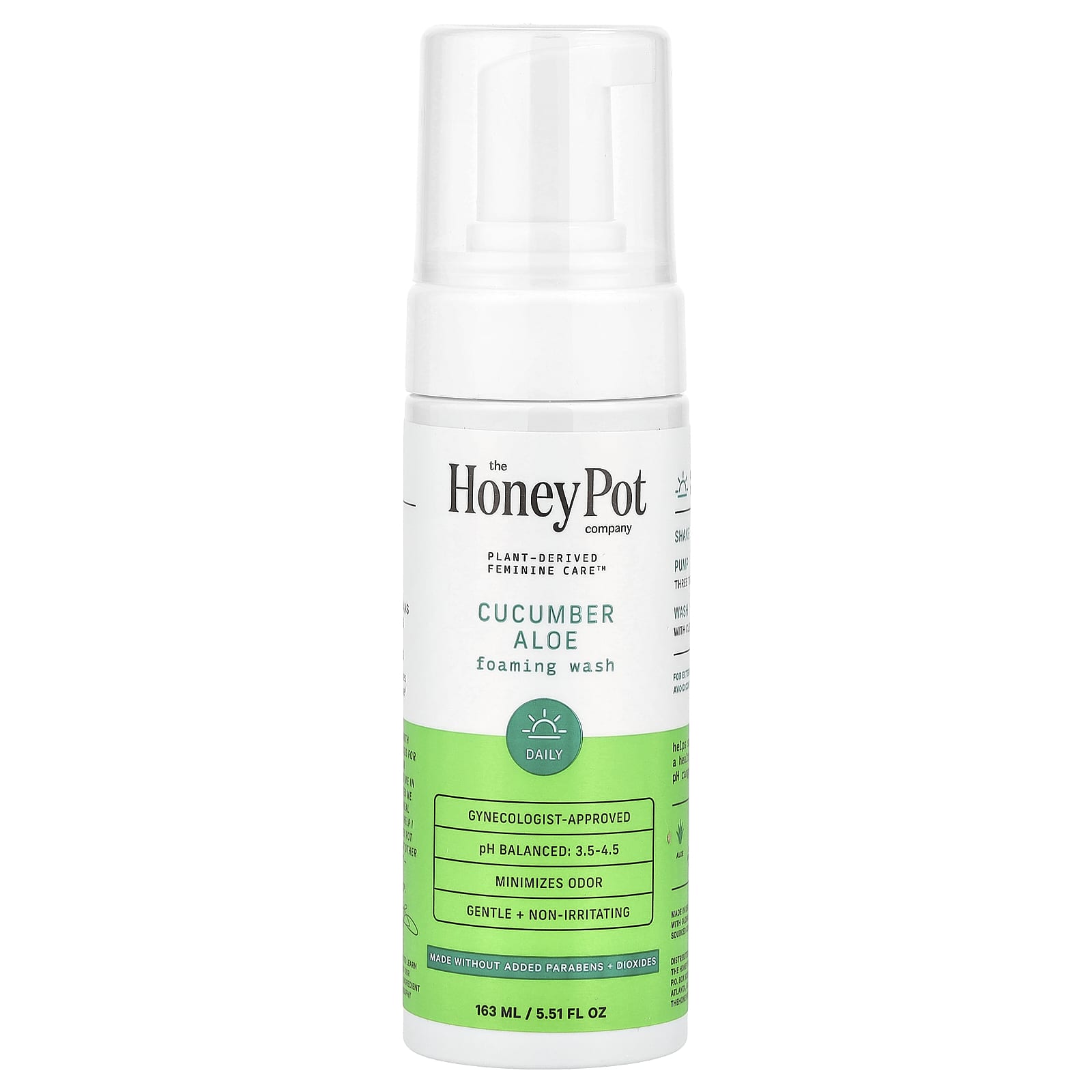 The Honey Pot Company, Foaming Wash, Cucumber Aloe, 5.51 fl oz (163 ml) - Image 1