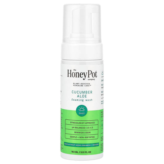 The Honey Pot Company, Foaming Wash, Cucumber Aloe, 5.51 fl oz (163 ml) - Image 1