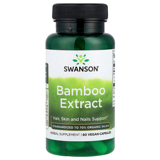 Swanson, Bamboo Extract, 60 Vegan Capsules (300 mg per Capsule) - Image 1