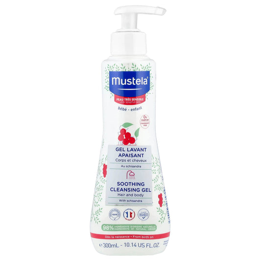 Mustela, Soothing Cleansing Gel with Schisandra, Fragrance Free, 10.14 fl oz (300 ml) - Image 1