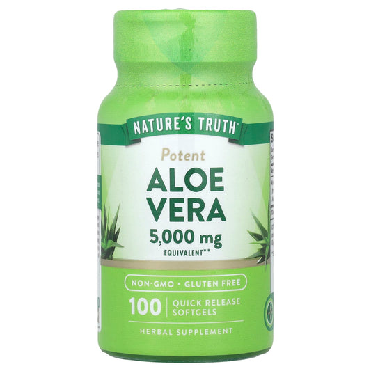Nature's Truth, Aloe Vera, 5,000 mg, 100 Quick Release Softgels - Image 1