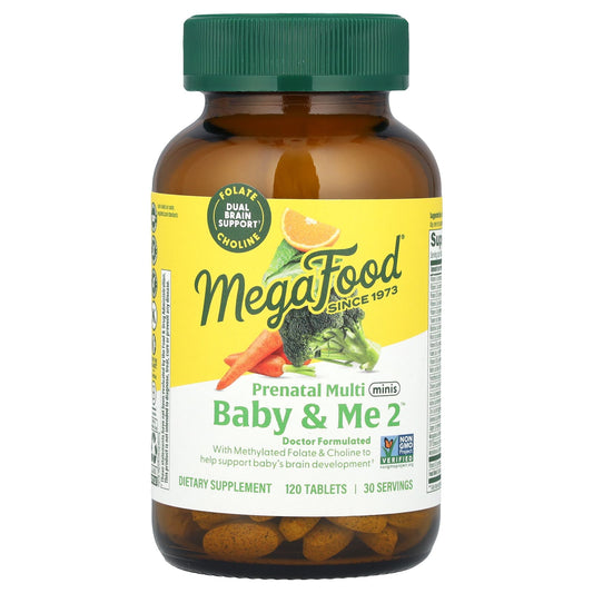 MegaFood, Baby & Me 2™, Prenatal Multi Minis, 120 Tablets - Image 1
