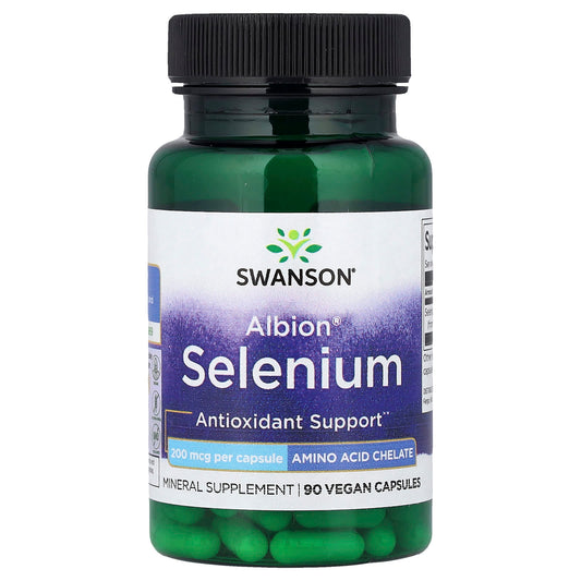 Swanson, Albion® Selenium , 200 mcg, 90 Vegan Capsules - Image 1