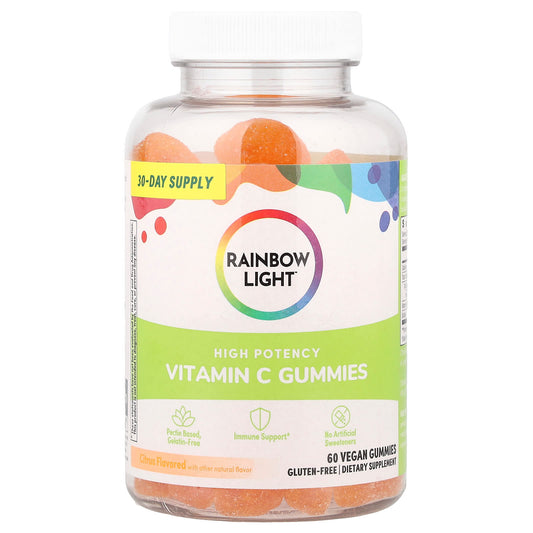 Rainbow Light, Vitamin C Gummies, Citrus, 60 Vegan Gummies - Image 1