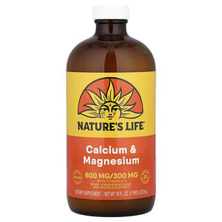 Nature's Life Calcium & Magnesium Supplement, Natural Orange, 473 ml