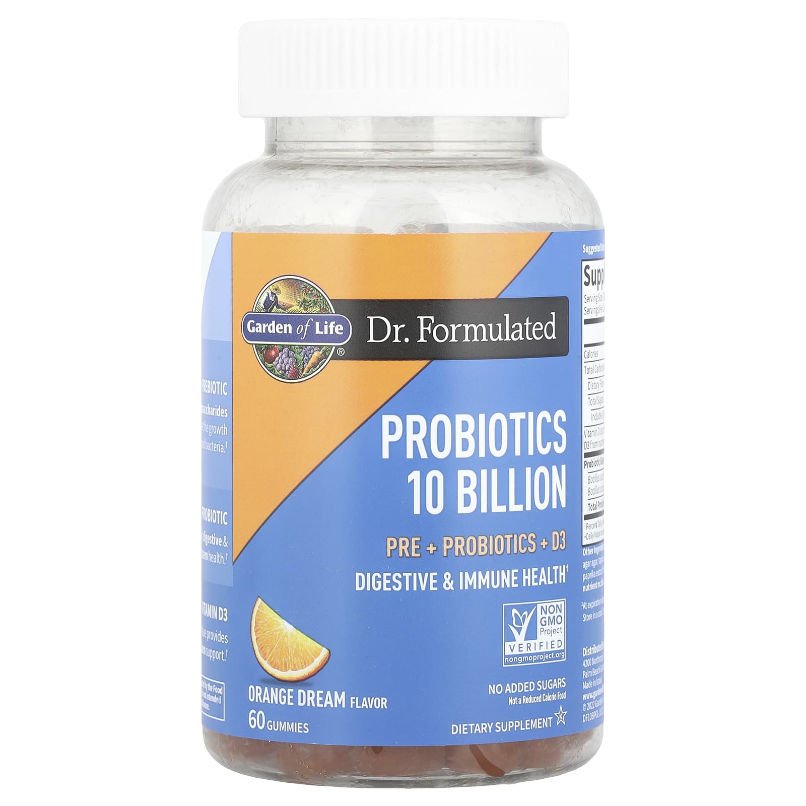 Garden of Life Orange Dream Probiotics, 10 Billion CFU, 60 Vegan Gummies - Image 1