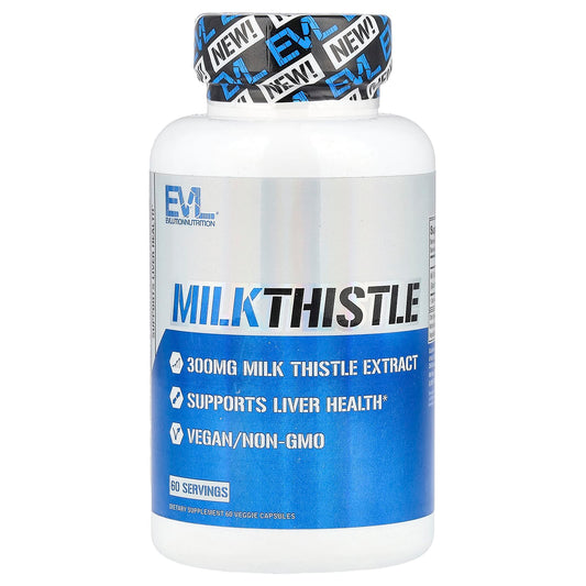 EVLution Nutrition Milk Thistle 300mg for Liver Detox & Health - Image 1