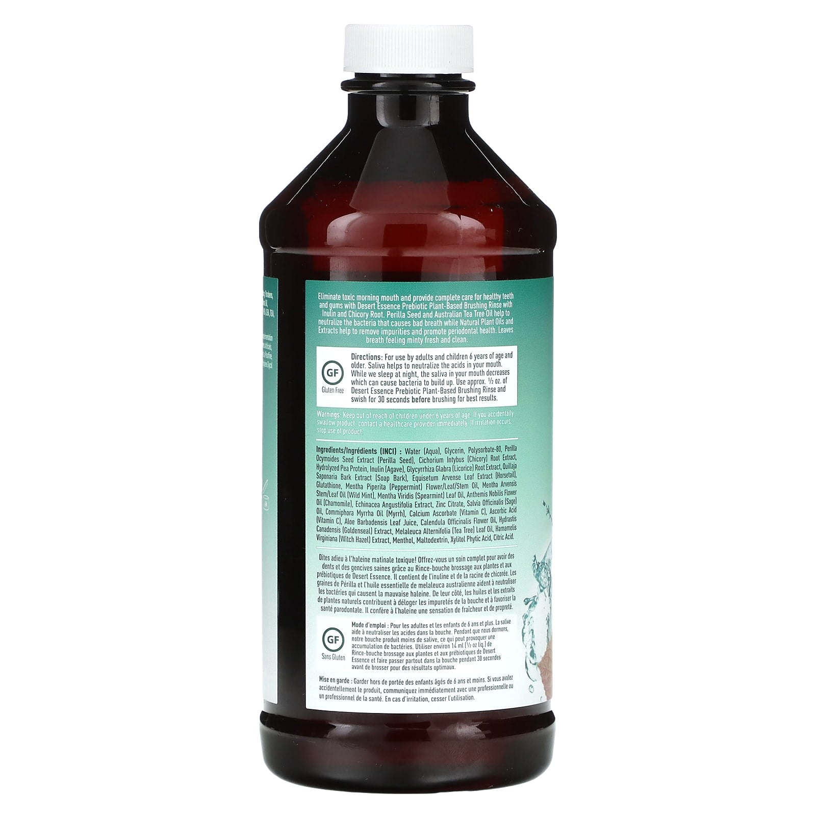 Minty Fresh Breath with Desert Essence Prebiotic Plant-Based Brushing Rinse - Image 2