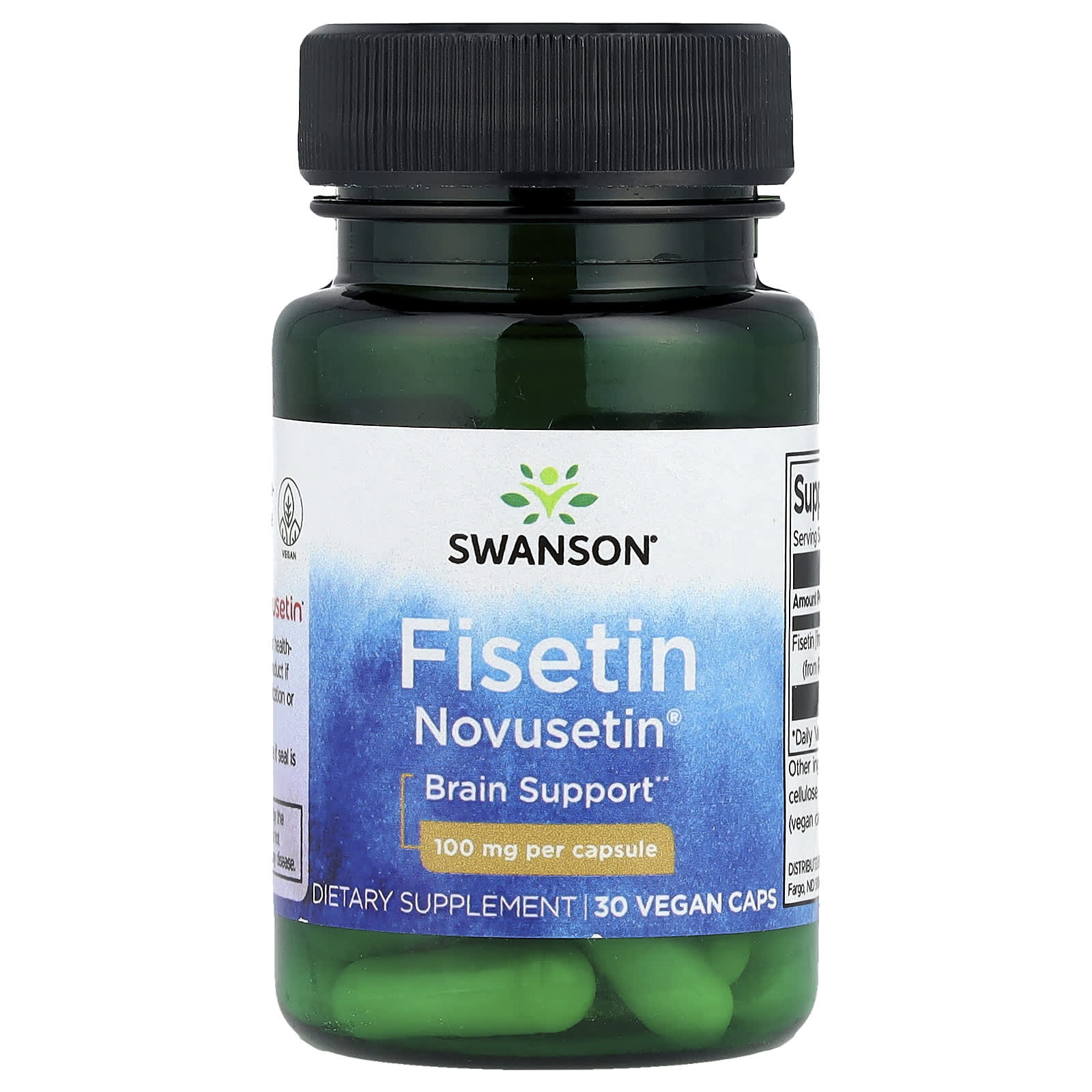 Swanson, Fisetin Novusetin®, 100 mg, 30 Vegan Caps - Image 1