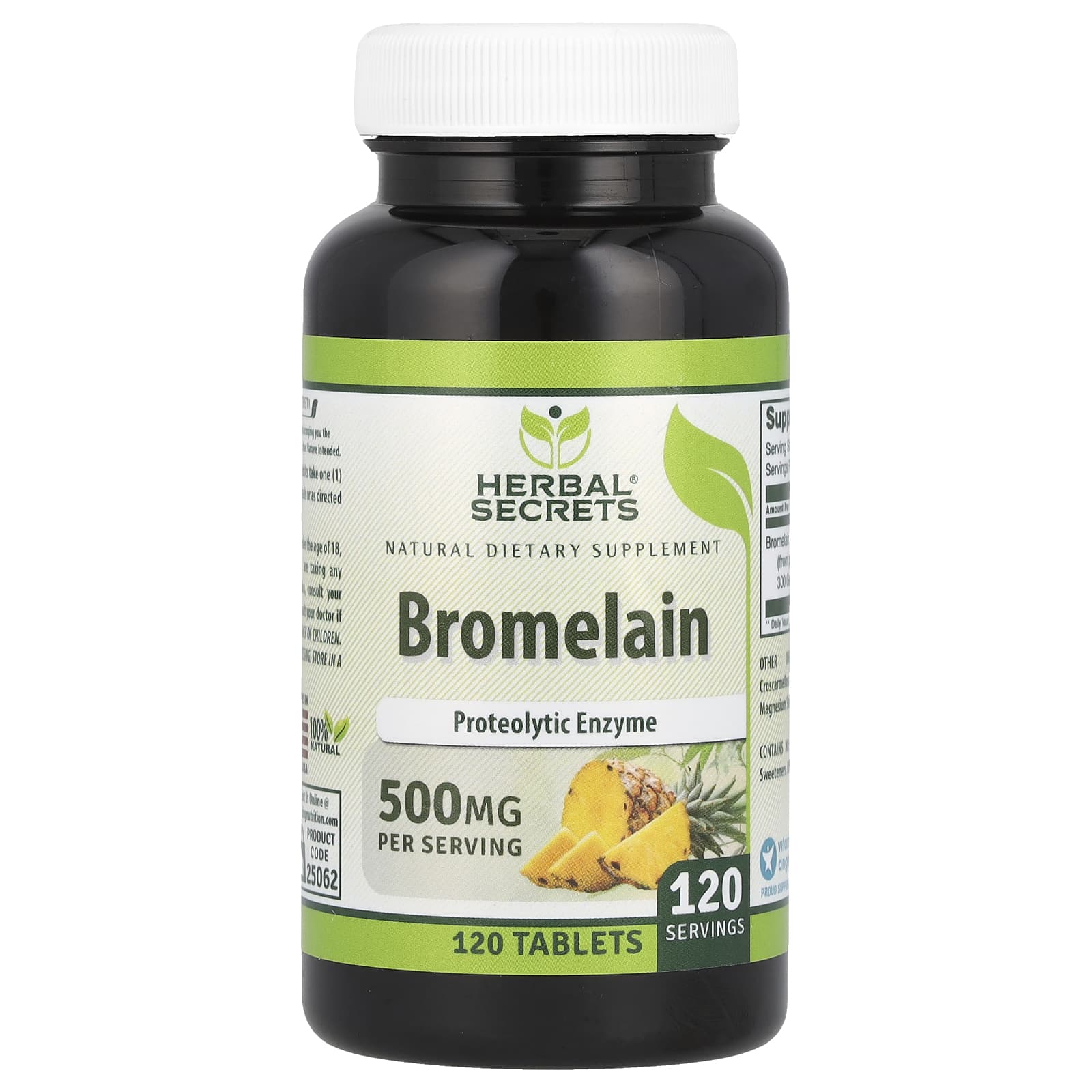 Bromelain Supplement, 500mg, Natural Enzyme for Digestive Health - Image 1