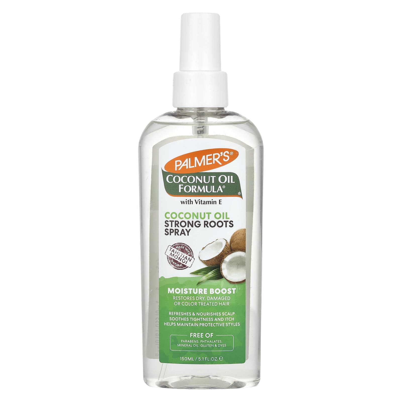 Palmer's, Coconut Oil Formula® with Vitamin E, Strong Roots Spray, Moisture Boost, 5.1 fl oz (150 ml) - Image 1