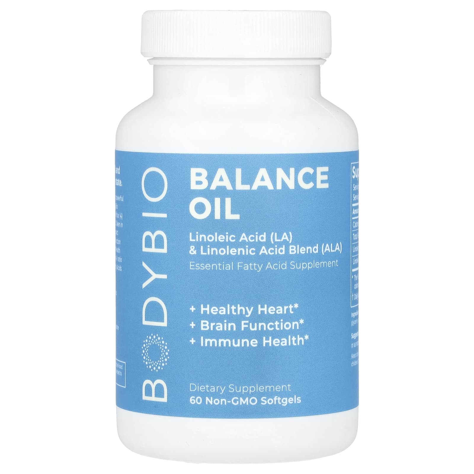 BodyBio Balance Oil: Omega 6 &amp; 3 Fatty Acid Supplement | Non-GMO Softgels - Image 1