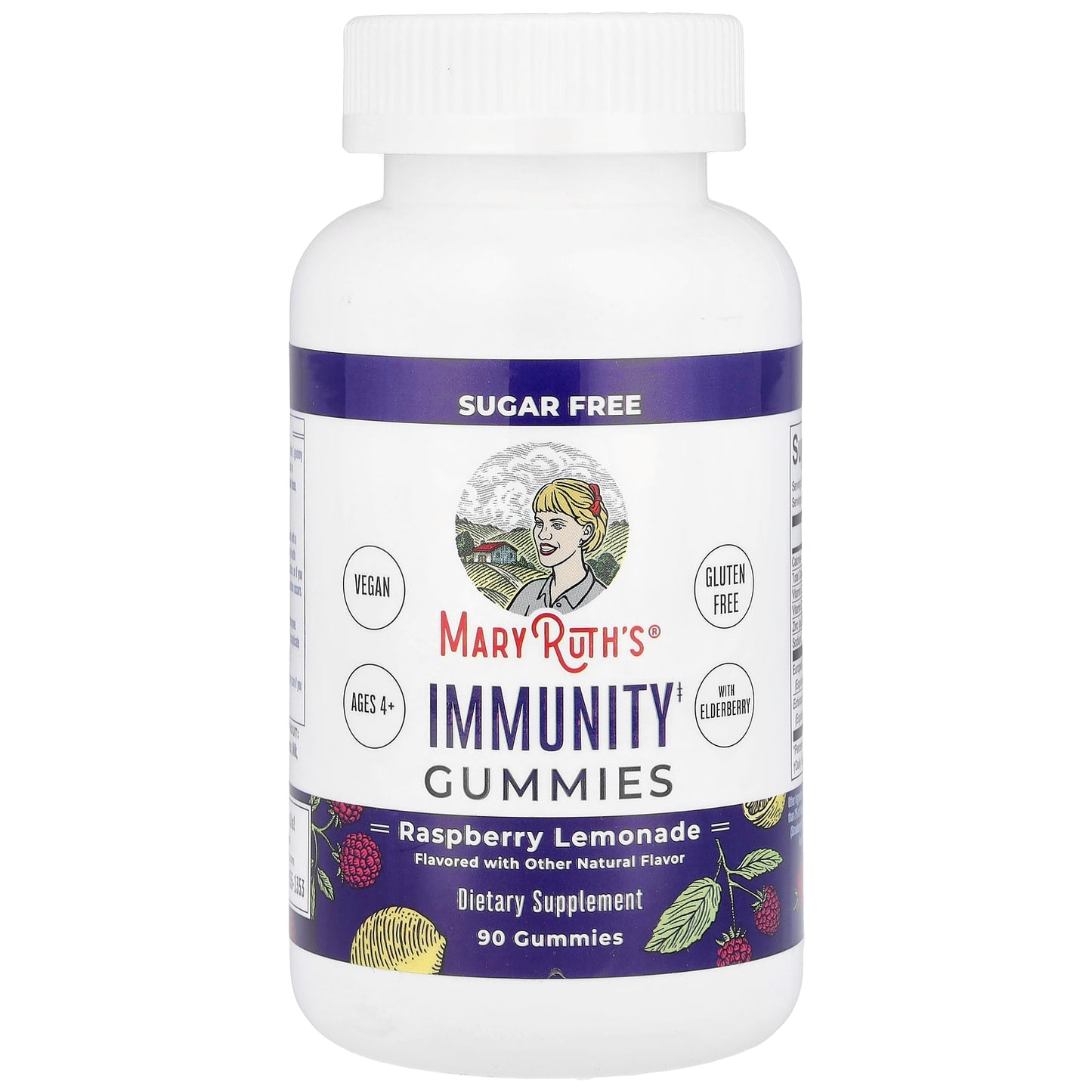 MaryRuth's, Immunity Gummies, Raspberry Lemonade, 90 Gummies - Image 1