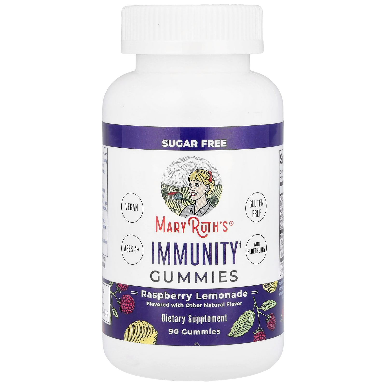 MaryRuth's, Immunity Gummies, Raspberry Lemonade, 90 Gummies - Image 1
