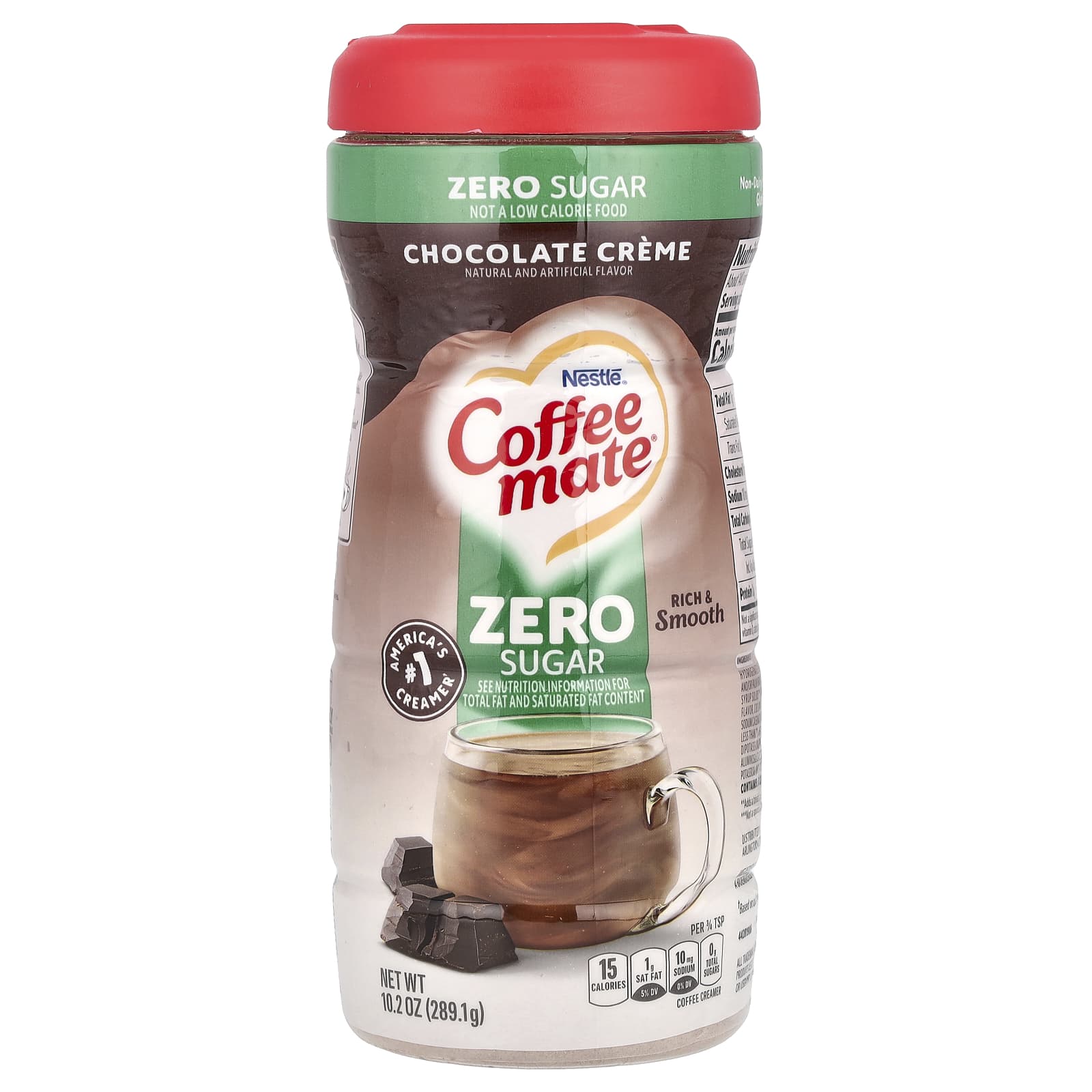 Coffee Mate, Powder Coffee Creamer, Sugar Free, Chocolate Creme, 10.2 oz (289.1 g)