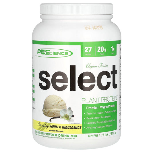 PEScience, Vegan Series, Select Plant Protein™, Amazing Vanilla Indulgence, 1.75 lbs (796.5 g) - Image 1