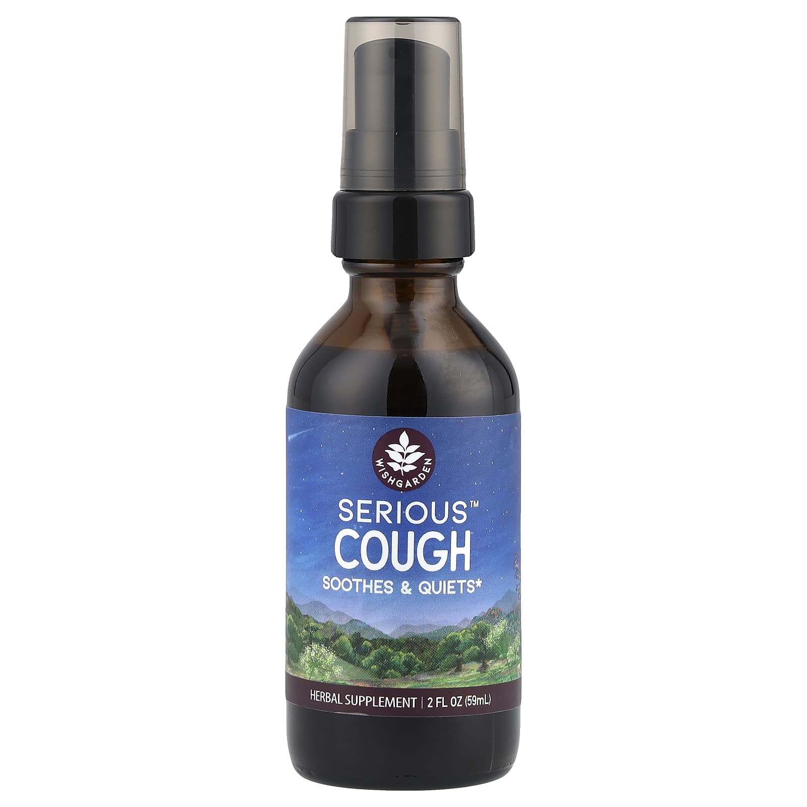 WishGarden Herbs, Serious™ Cough, Soothes & Quiets, 2 fl oz (59 ml) - Image 1