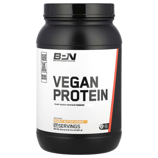 BPN Vegan Protein Powder: Peanut Butter Cookie, 1 lb 14.4 oz - Image 1