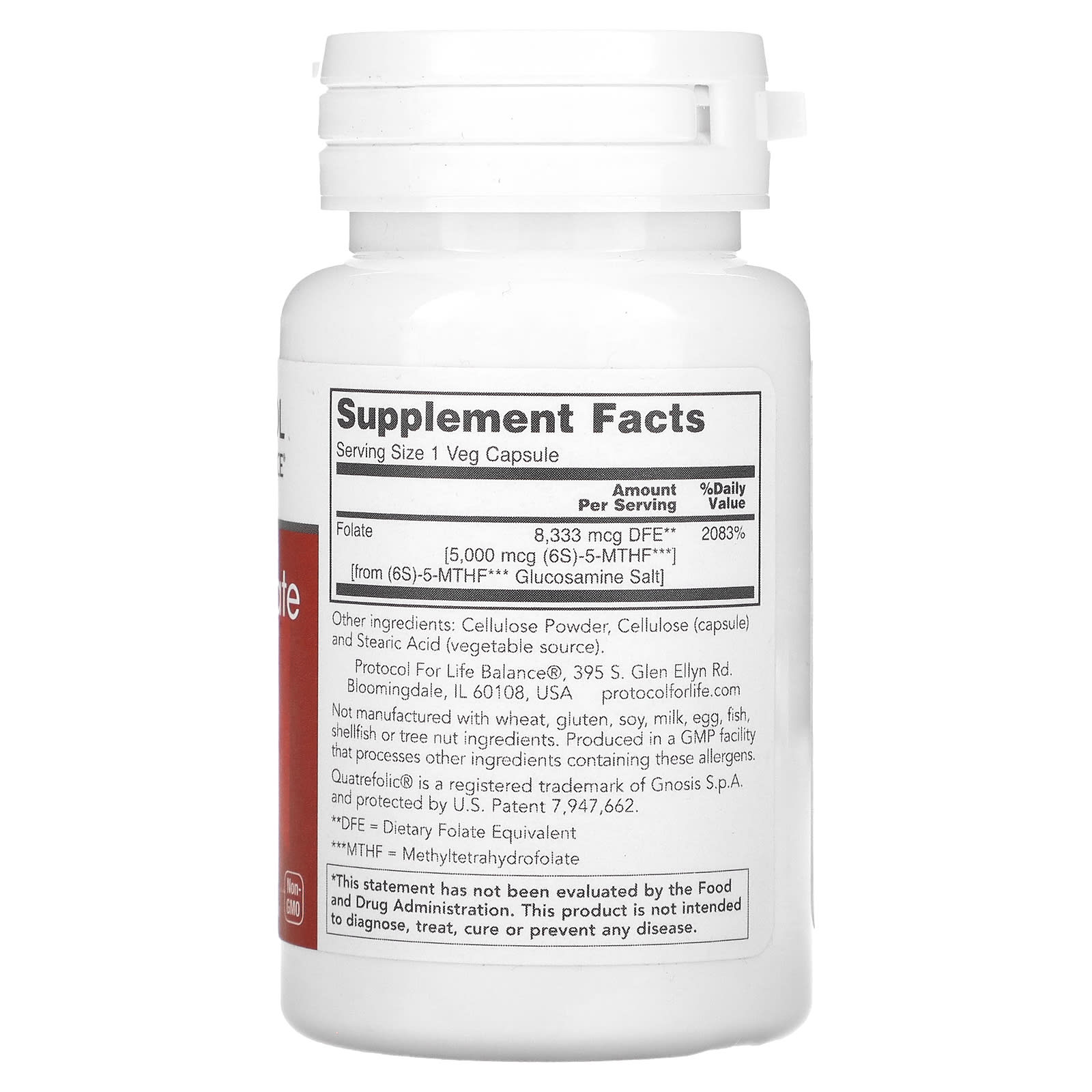 Protocol for Life Balance, 5-Methyl Folate, 5,000 mcg , 50 Veg Capsules - Image 2