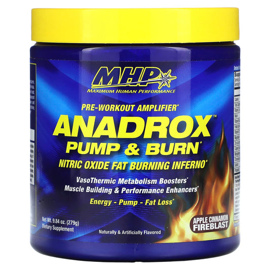 MHP, Anadrox Pump & Burn, Pre-Workout Amplifier, Apple Cinnamon Fireblast, 9.84 oz (279 g)
