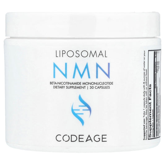 CodeAge Liposomal NMN Dietary Supplement with NMN & TMG - 30 Capsules - Image 1