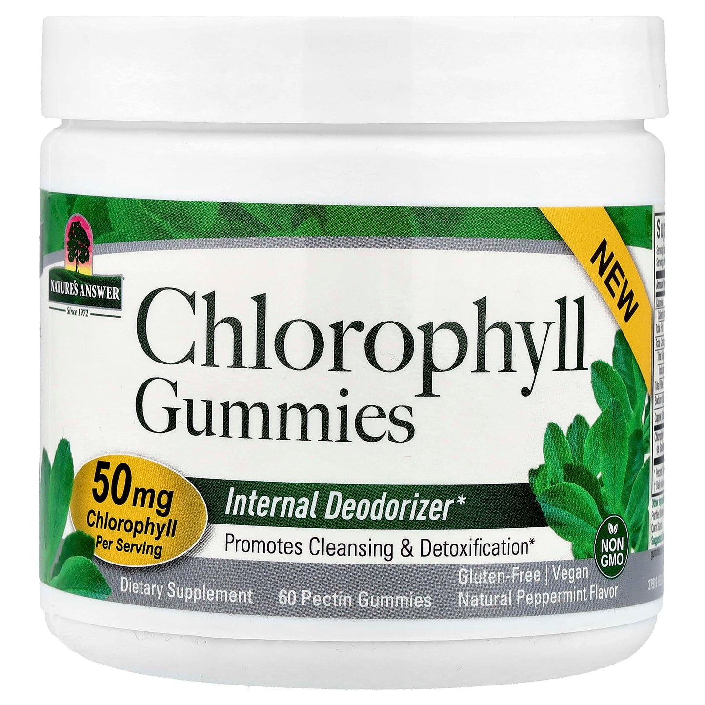 Nature's Answer, Chlorophyll Gummies, Natural Peppermint, 60 Pectin Gummies - Image 1