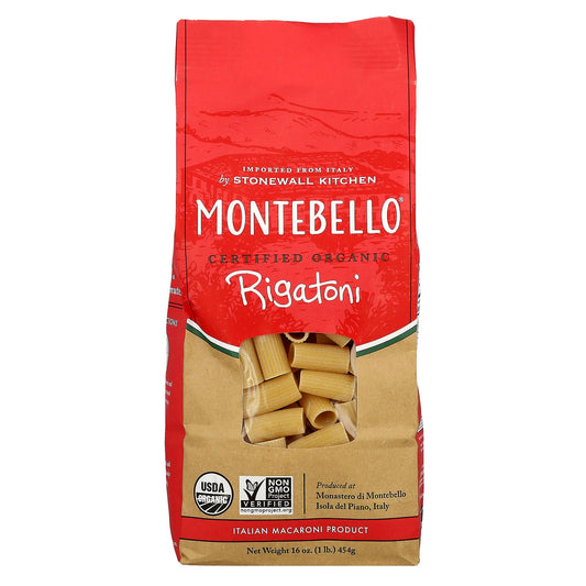 Montebello, Organic Rigatoni, 16 oz (454 g) - Image 1