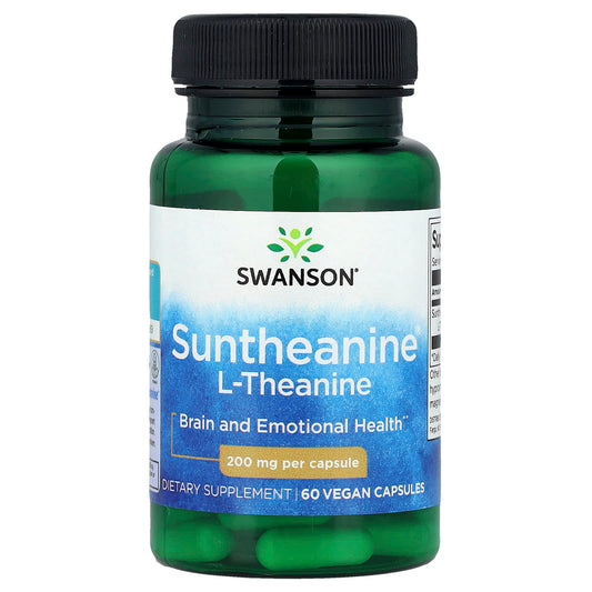 Swanson, Suntheanine® L-Theanine, 200 mg, 60 Vegan Capsules - Image 1