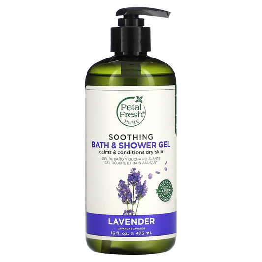 Petal Fresh, Pure, Soothing Bath & Shower Gel, Lavender, 16 fl oz (475 ml) - Image 1