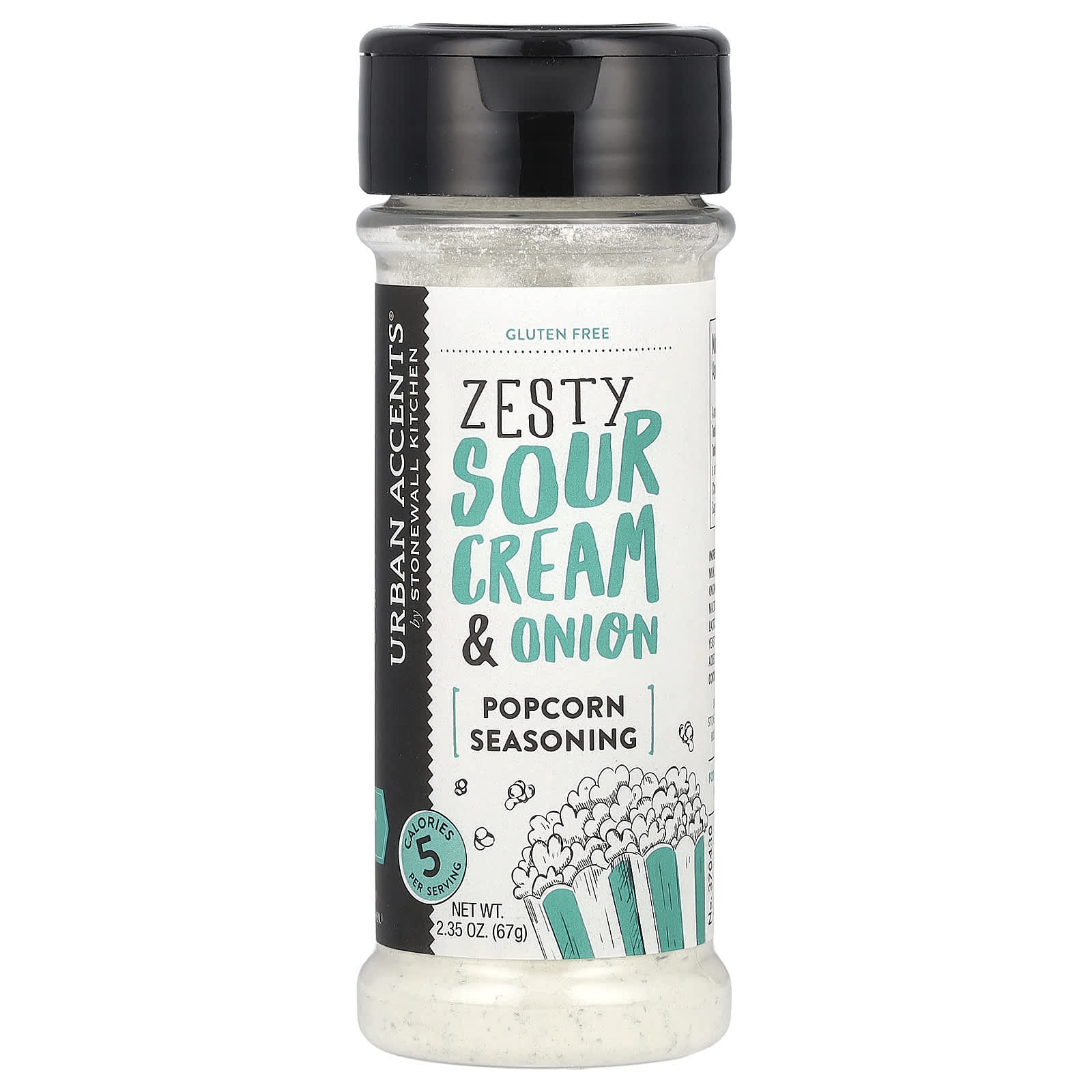 Urban Accents, Popcorn Seasoning, Zesty Sour Cream & Onion, 2.35 oz (67 g) - Image 1