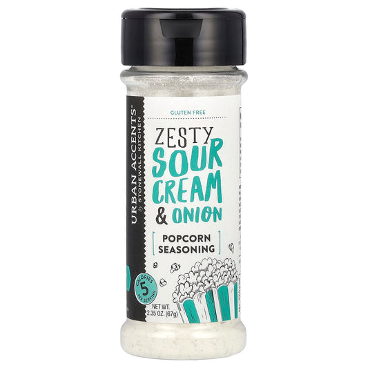 Urban Accents, Popcorn Seasoning, Zesty Sour Cream & Onion, 2.35 oz (67 g) - Image 1