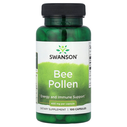 Swanson, Bee Pollen, 400 mg, 100 Capsules - Image 1