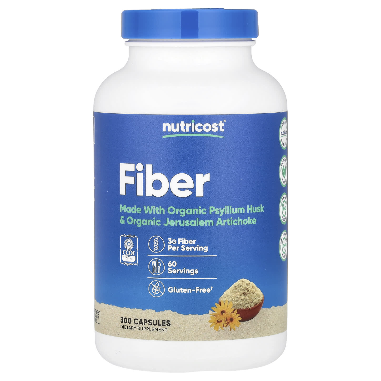 Nutricost, Fiber, 300 Capsules - Image 1