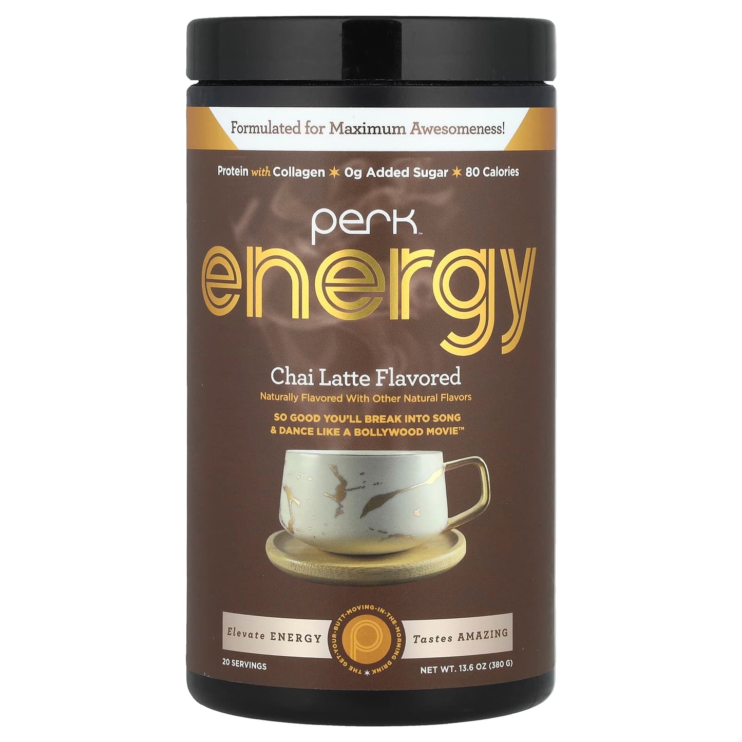Perk Energy, Chai Latte, 13.6 oz (380 g) - Image 1
