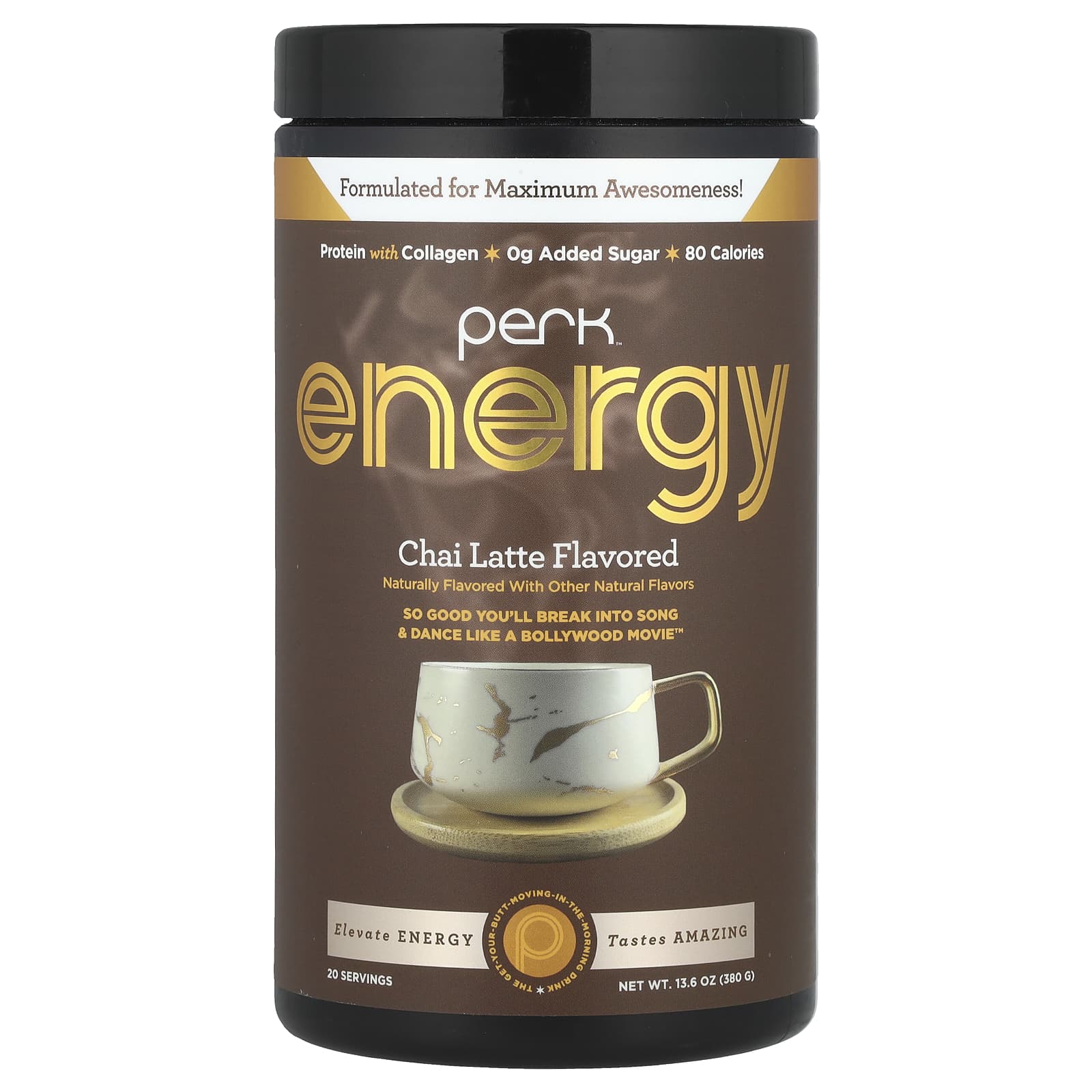 Perk Energy, Chai Latte, 13.6 oz (380 g) - Image 1