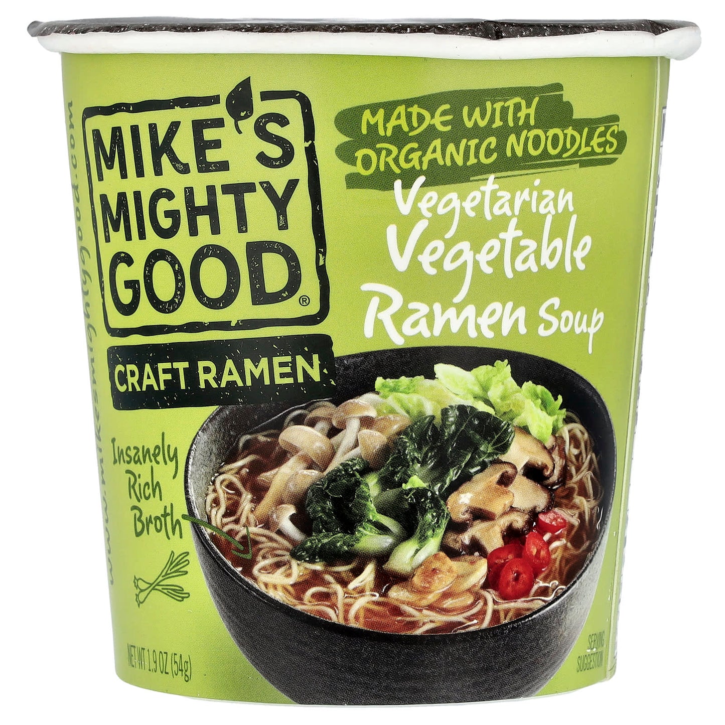 Mike's Mighty Good, Craft Ramen, Vegetarian Vegetable Ramen Soup, 1.9 oz (54 g) - Image 1