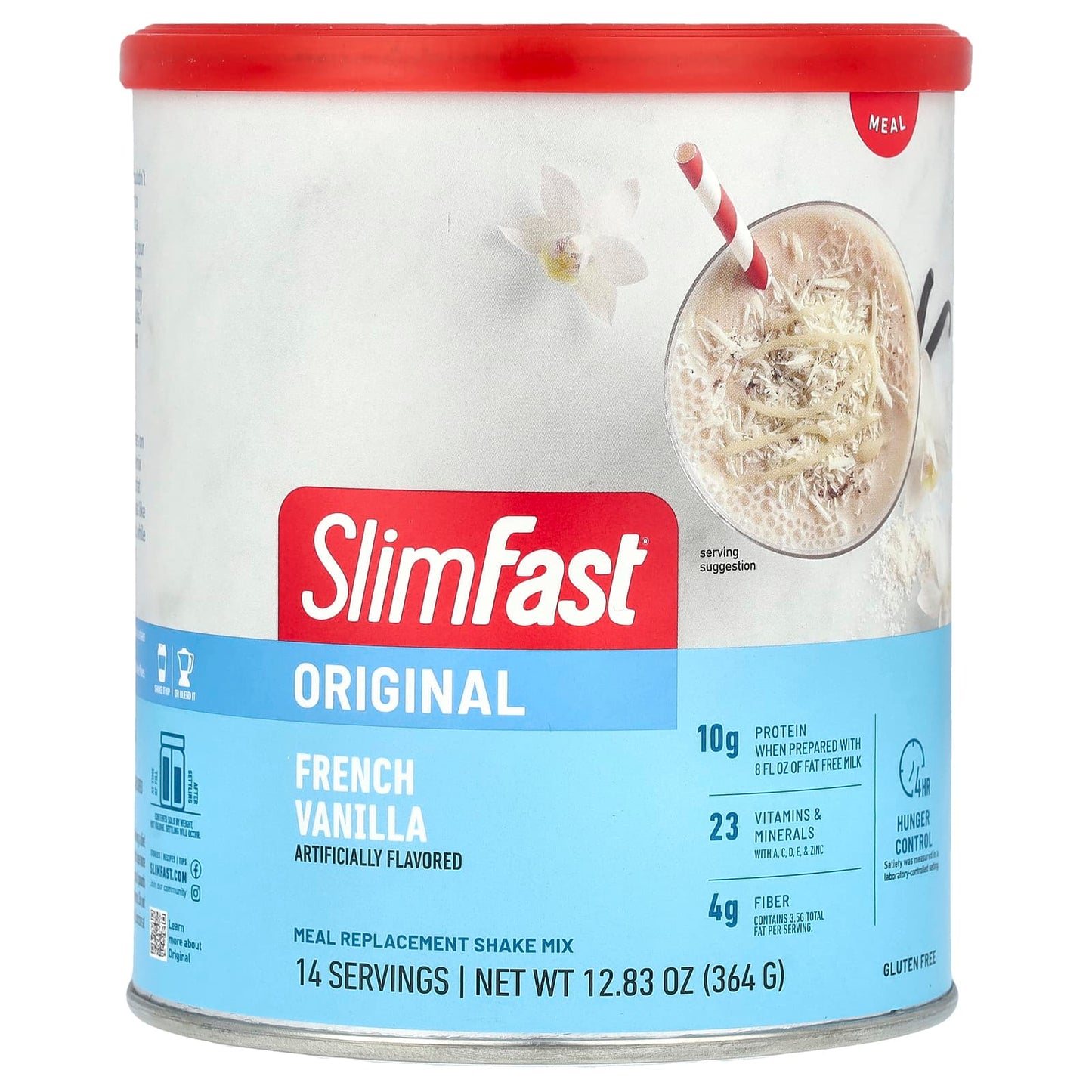 SlimFast, Original, Meal Replacement Shake Mix, French Vanilla, 12.83 oz (364 g) - Image 1