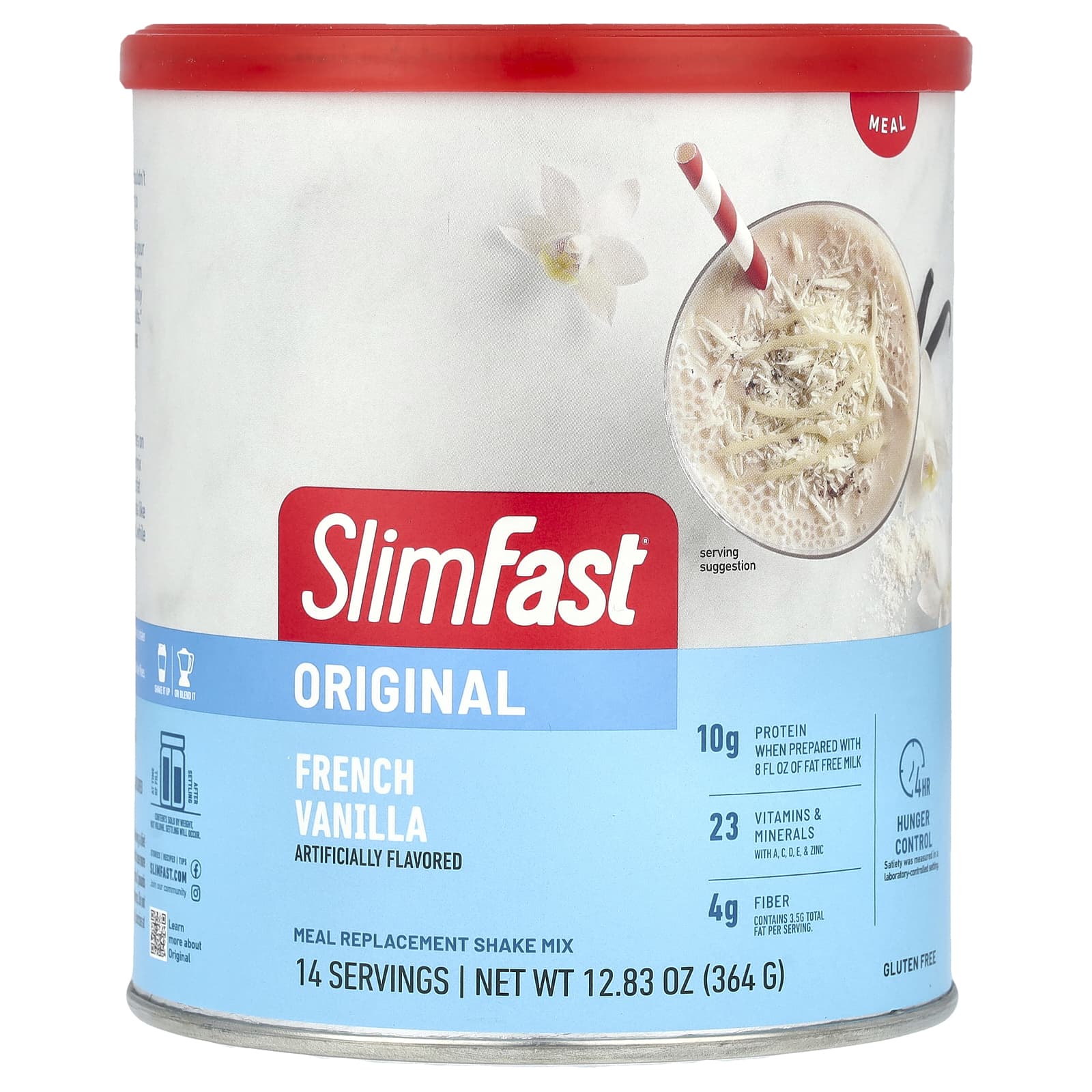 SlimFast, Original, Meal Replacement Shake Mix, French Vanilla, 12.83 oz (364 g) - Image 1