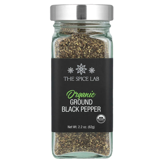 The Spice Lab, Organic Ground Black Pepper, 2.2 oz (62 g) - Image 1