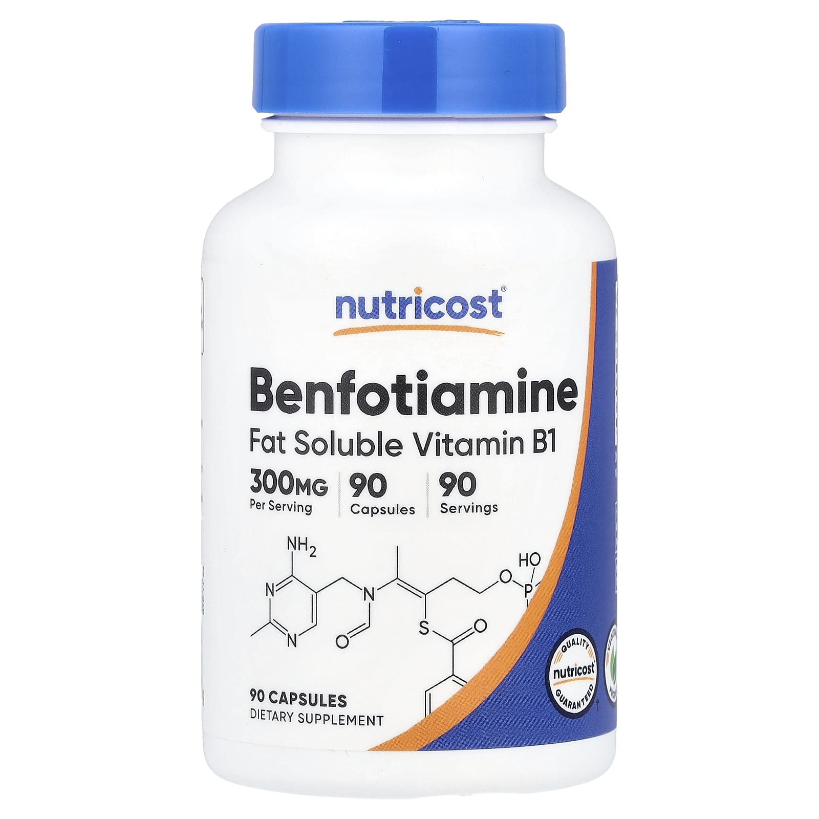 Nutricost, Benfotiamine, 300 mg, 90 Capsules - Image 1