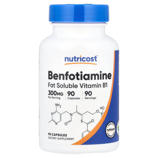 Nutricost, Benfotiamine, 300 mg, 90 Capsules - Image 1
