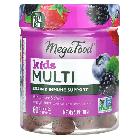 MegaFood, Kids Multi, Berrylicious, 60 Gummies - Image 1