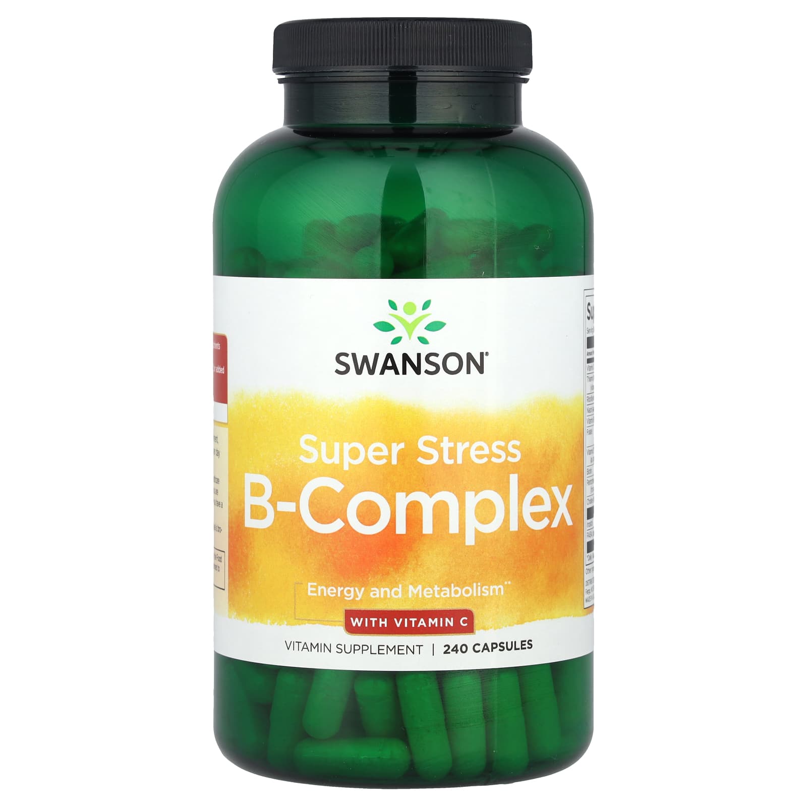 Swanson, Super Stress B-Complex With Vitamin C, 240 Capsules - Image 1