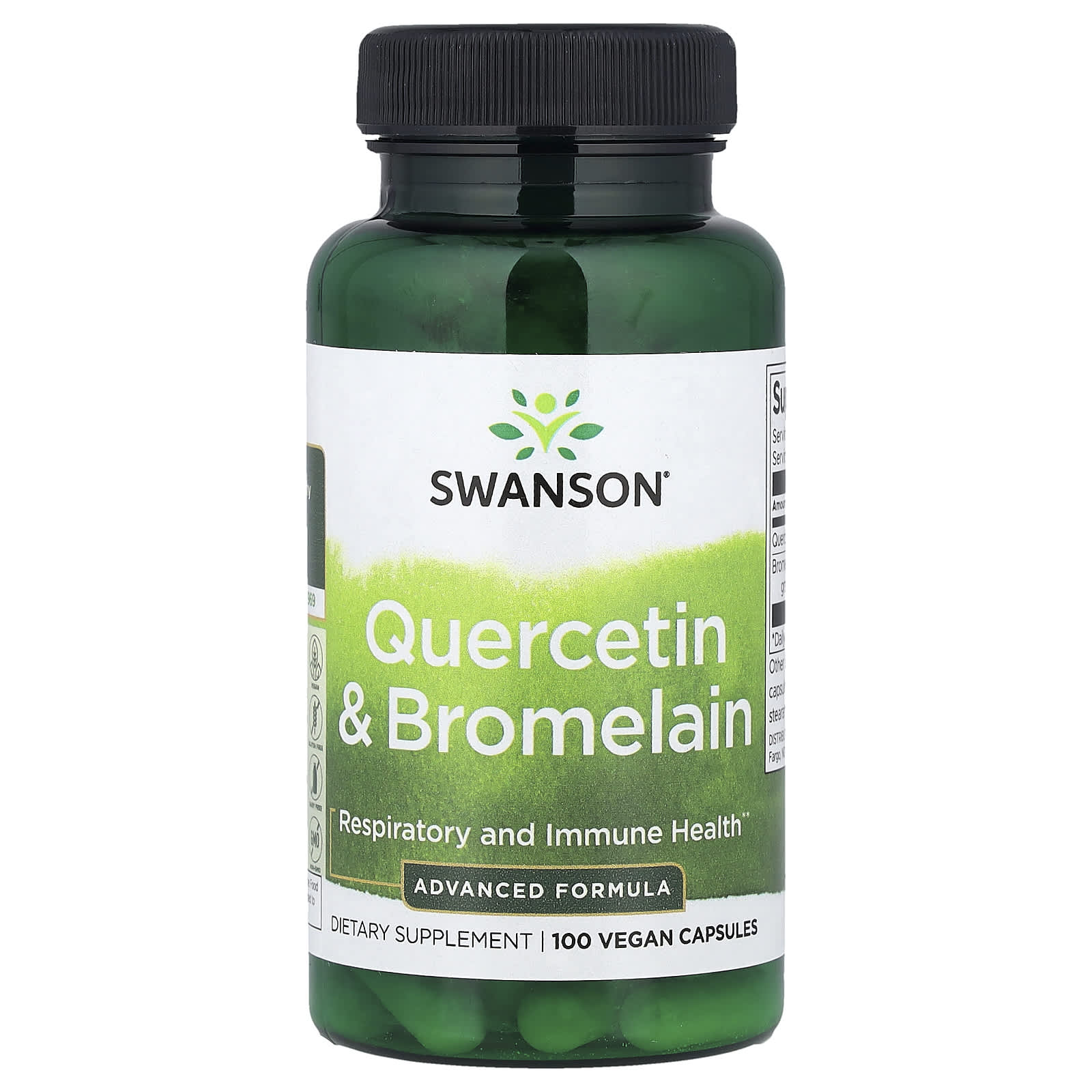 Swanson, Quercetin & Bromelain, 100 Vegan Capsules