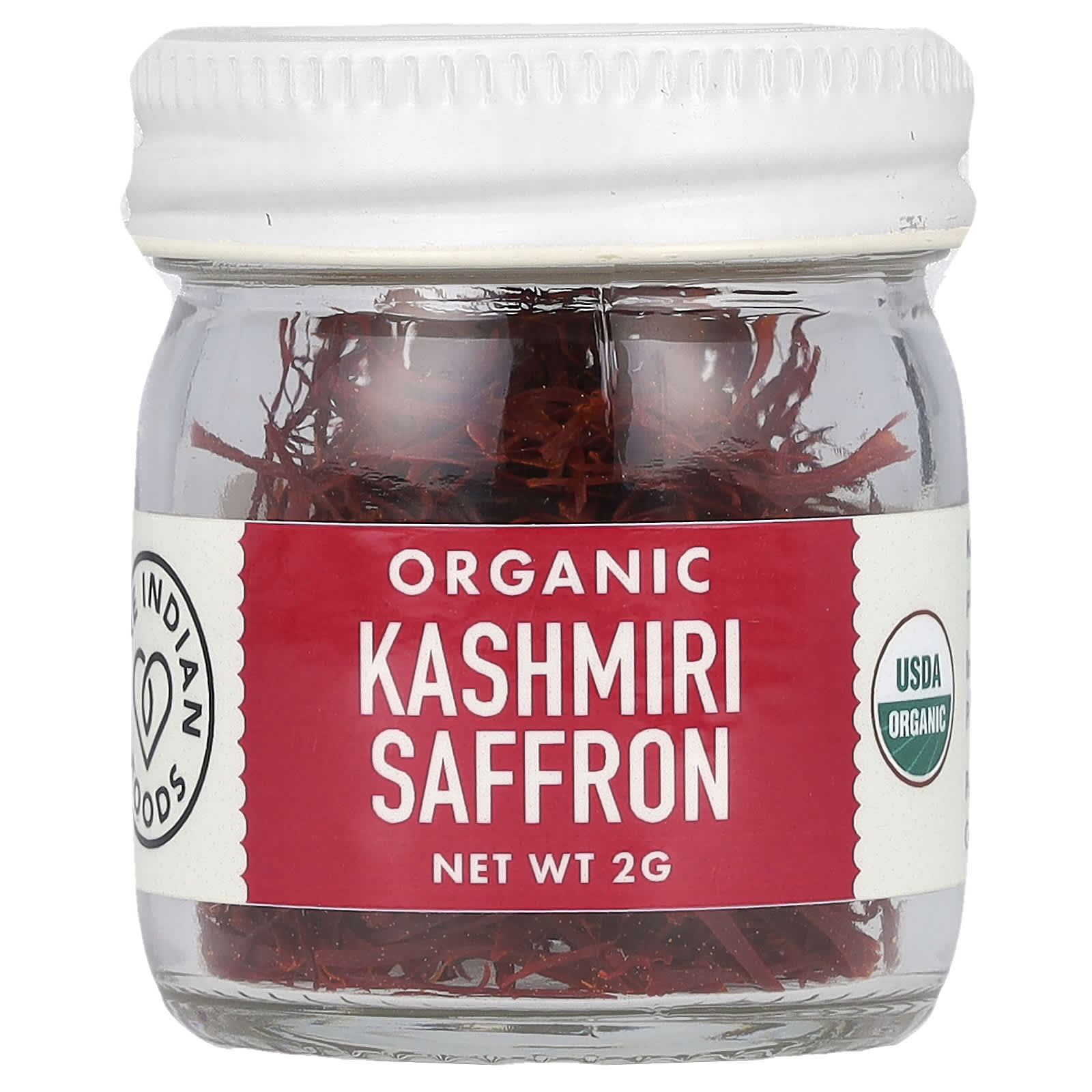 Pure Indian Foods, Organic Kashmiri Saffron, 2 g - Image 1