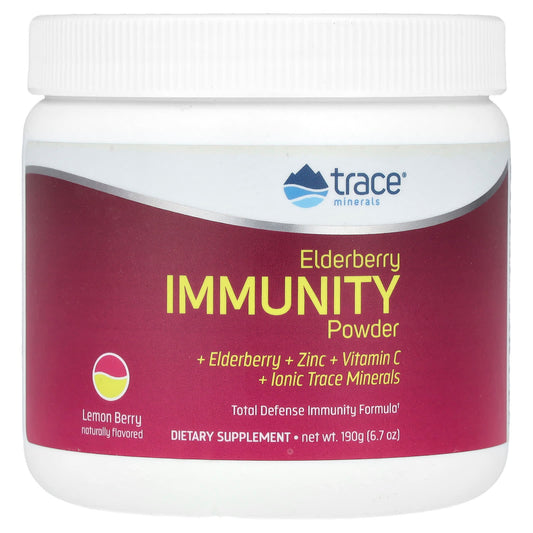Trace, Elderberry Immunity Powder, Lemon Berry,  6.7 oz (190 g) - Image 1
