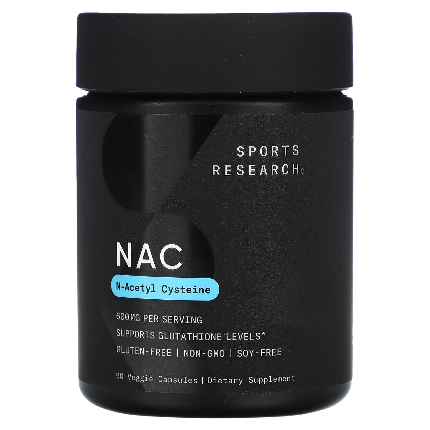 Sports Research, NAC, N-Acetyl-Cysteine, 600 mg, 90 Veggie Capsules - Image 1