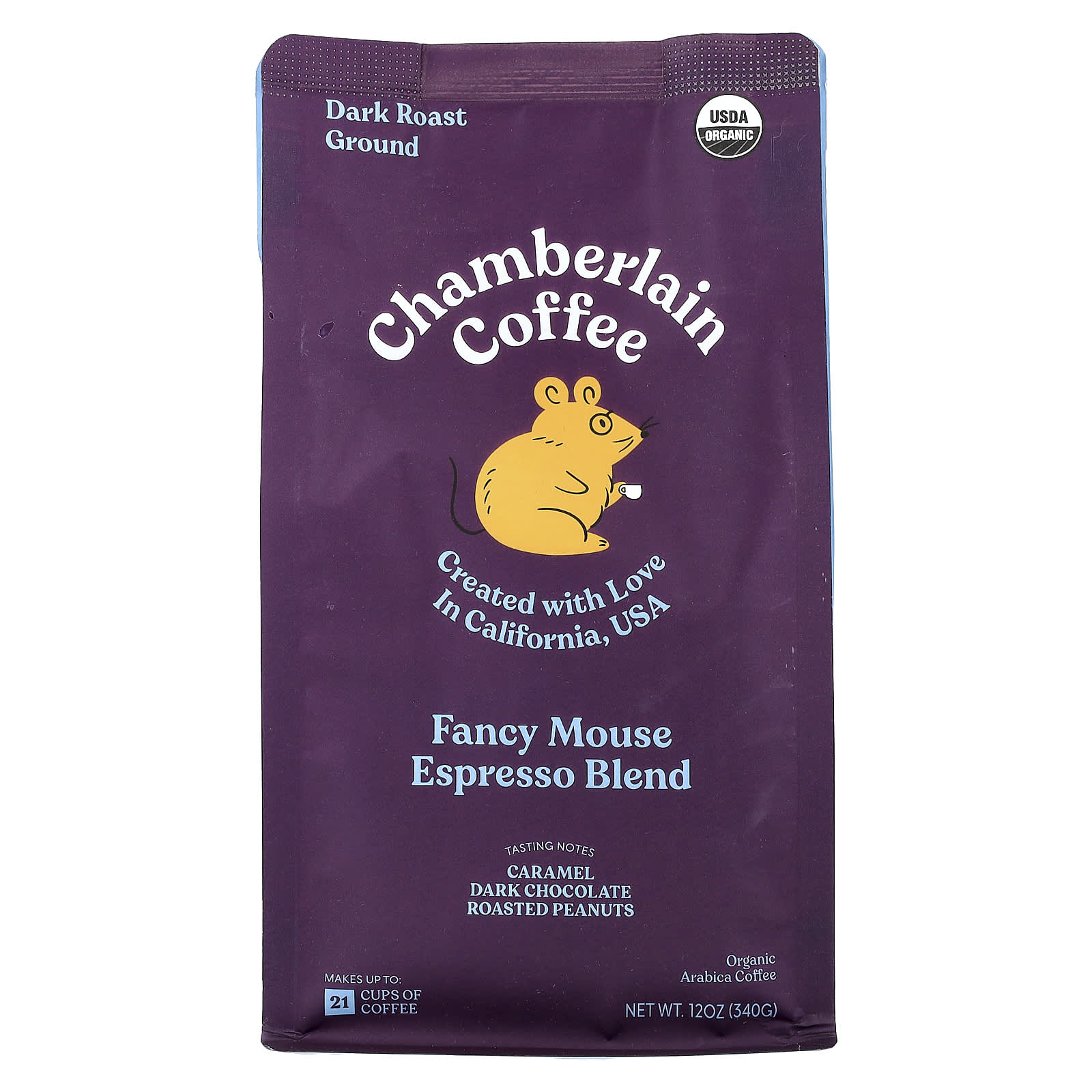 USDA Organic Dark Roast Coffee, Exquisite Blend, 12 oz (340g) - Image 1
