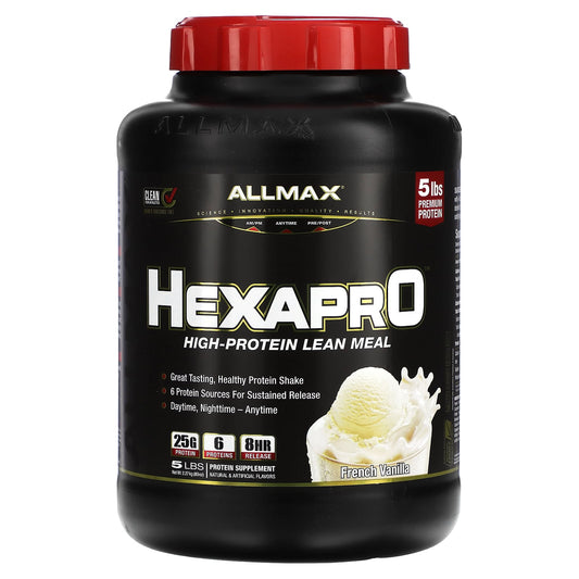ALLMAX Hexapro High-Protein Lean Meal, 5 lbs French Vanilla - Image 1