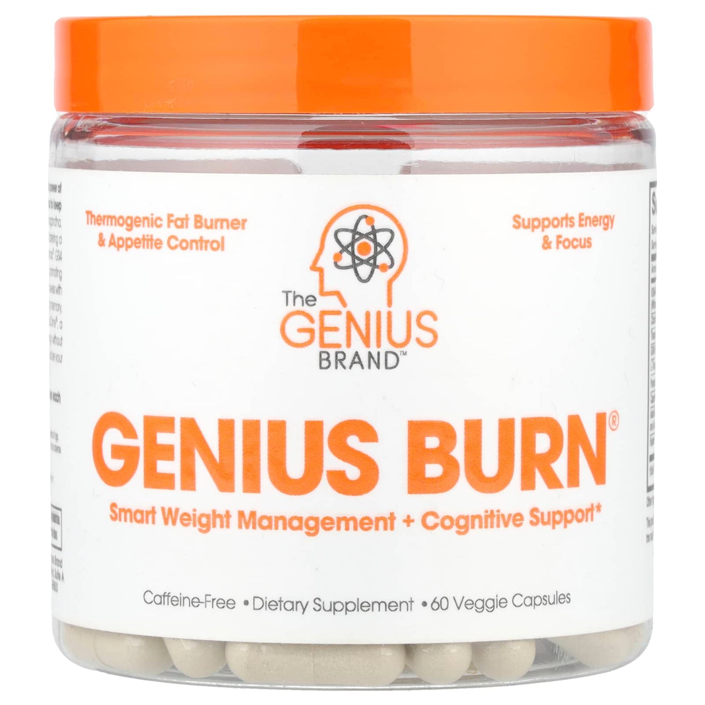 The Genius Brand, Genius Burn®, Caffeine-Free, 60 Veggie Capsules - Image 1